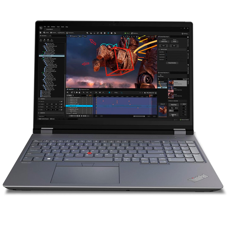 Laptop Lenovo ThinkPad P16 Gen2, Core i9-13950HX Hasta 5.5 GHz, RAM 64 GB, SSD 1TB, 16GB NVIDIA GeForce RTX 4090, LED 16.0'' WQXGA a 165Hz, Windows 11 Pro